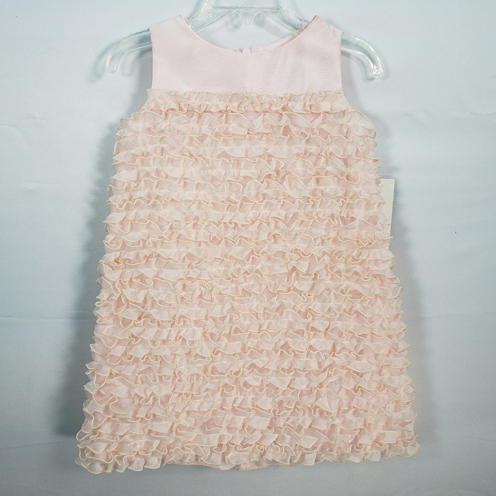 US ANGELS SLEEVELESS RUFFLED ORGANZA DRESS